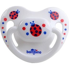 Bambino Desenli Silikon Damak Uçlu Emzik- Uğur Böceği 0-6 Ay
