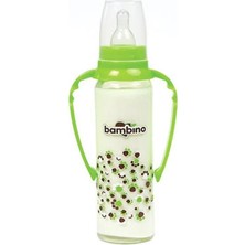 Bambino Kulplu Cam Biberon-Yeşil 225Ml