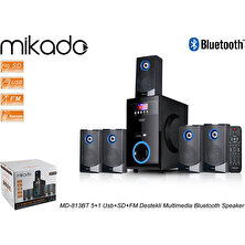 Mikado MD-813BT 5+1 Usb+SD+FM Destekli Multimedia Bluetooth Speaker