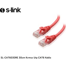 S-link SL-CAT6030RE 30cm Kırmızı Utp CAT6 Kablo