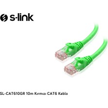 S-link SL-CAT610GR 10m Yeşil CAT6 Kablo