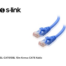 S-link SL-CAT610BL 10m Mavi CAT6 Kablo