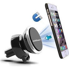 Addison ADS-118 Siyah/Gümüş Mıknatıs 360 Derece Mini Araç Telefon Tutucu