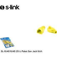 S-link SL-RJ40 RJ45 25 Li Paket Sarı Jack Kılıfı