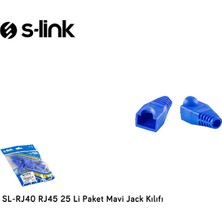 S-link SL-RJ40 RJ45 25 Li Paket Mavi Jack Kılıfı