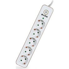 S-link Swapp SPGIP05 1.5m 750 Joule Gold/Beyaz 5Li Akım Kor. Priz Çoklayıcı