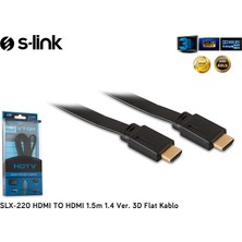 S-link SLX-220 HDMI TO HDMI 1.5m 1.4 Ver. 3D Kablo