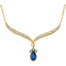 Altınsepeti Altın Lacivert Taşlı Gerdanlık Kolye As990Klr5