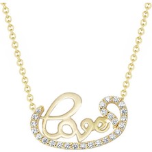 Altınsepeti Love Yazılı Altın Vav Kolye As242Mst