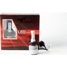 TUMOPAR MOTOSİKLET LED FAR AMPULÜ FANLI INWELLS H4 6000K SPACY  KTM-200 DUKE YBR125 ESD TVS APACHE