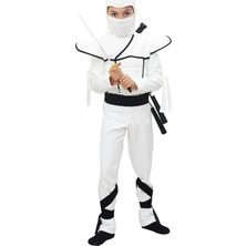 Hkostüm Gizli Ninja Çocuk Kostümü Beyaz Lüks 3 - 4 Yaş