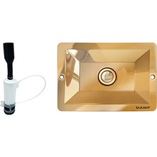 SIAMP®MANNESMANN Gömme Rezervuarı Universal Değişim/Tamir Takımı Altın 8 cm Kalınlığında (Tüm Markalara Uygumlu)