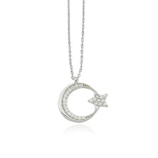 Glorria Gümüş Ay Yıldız Kolye