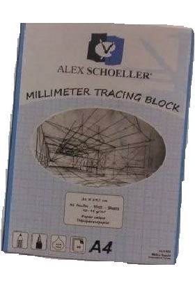 Alex Schoeller Millimetrik Aydinger Blok 95-95 gr. A4 30 Yaprak