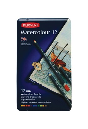 Derwent Watercolour 6,9 mm Sulandırılabilir Kuru Boya 12'li (32881)