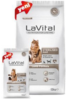 La Vital Cat Adult Sterilised Lamb Kuzu Etli Kısırlaştırılmış Yetişkin Kedi Maması 1,5 Kg