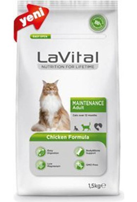 La Vital Cat Maintenance Adult Chicken Formula Yetişkin Kedi Maması 1,5 Kg