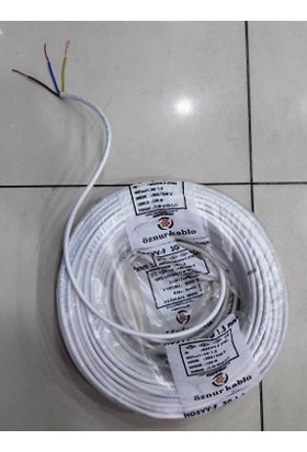 Öznur 3X1,5 Ttr Kablo 100Mt Beyaz Renk