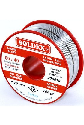 Soldex 1.2 Mm 200 Gr Lehim Teli Sn60 Pb40