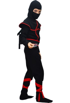 Hkostüm Gizli Ninja Çocuk Kostümü Siyah Lüks 7 - 8 Yaş