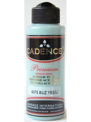 Cadence Premium Akrilik Boya 6075 Buz Yeşili 120ml Yüksek Kapatma Gücüne Sahip Su Bazlı