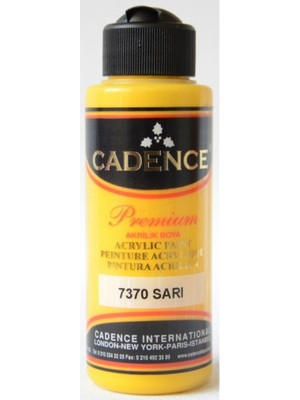 Cadence Premium Akrilik Boya 7370 Sarı 120ml Yüksek Kapatma Gücüne Sahip Su Bazlı Boya