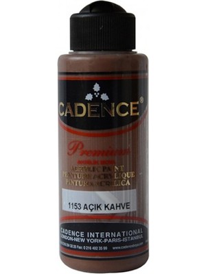 Cadence Premium Akrilik Boya 1153 Açık Kahverengi Yüksek Kapatma Gücü ile Su Bazlı 120 ml