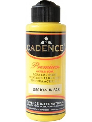 Cadence Premium Akrilik Boya 120ml 0590 Kavun Sarı Yüksek Kapatma Gücüne Sahip Su Bazlı Boya