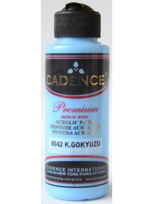 Cadence Premium Akrilik Boya 120ml 8042 K. Gökyüzü Mavisi