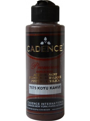 Cadence Premium Akrilik Boya 7575 Koyu Kahve 120 ml Yüksek Kapatma Gücüne Sahip Su Bazlı