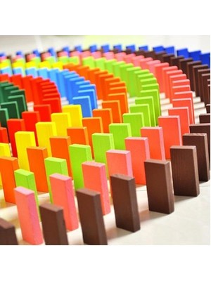 Blueway Ahşap 1000 Parça Domino Taşı Eğlence Oyunu