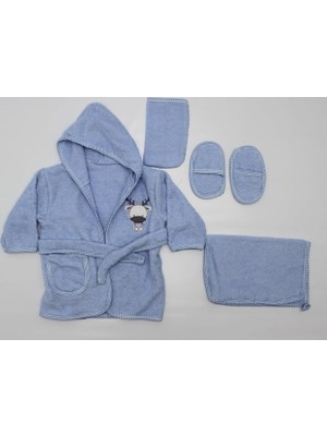 Bebellove Bornoz Bebellove 11160 4 Prç. Mavi