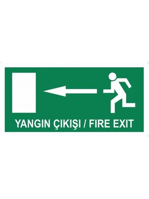 Modülerteknik "Yangın Çıkışı Fire Exit Sol" 10X25cm