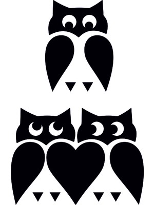 Modern Owls Duvar Sticker