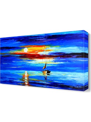 Dekor Sevgisi Mavi Deniz Canvas Tablo  45x30 cm