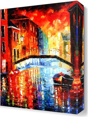 Dekor Sevgisi Venedik Gün Batımı Canvas Tablo  45x30 cm