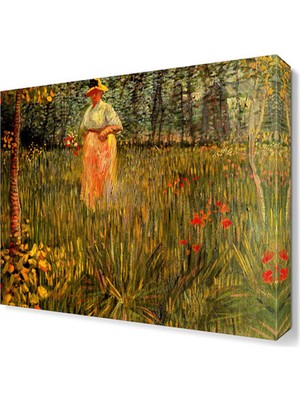 Dekor Sevgisi Bahçedeki Kadın Canvas Tablo  30x30 cm