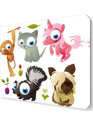 Dekor Sevgisi Arkadaş Canlısı Canvas Tablo  30x30 cm