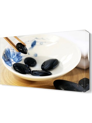 Dekor Sevgisi Masaj Bakım Taşları Canvas Tablo  45x30 cm