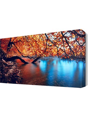 Dekor Sevgisi Renkli Göl Canvas Tablo  45x30 cm