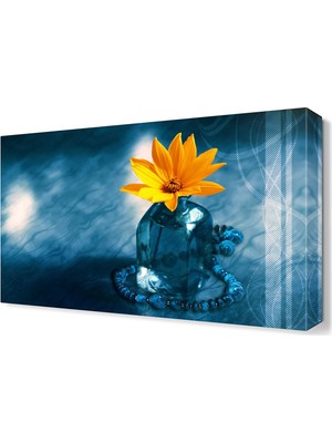 Dekor Sevgisi Şişedeki Çiçek Tablosu 45x30 cm