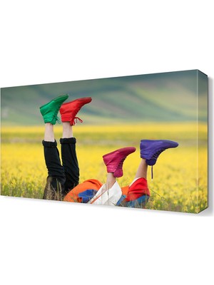 Dekor Sevgisi Minik Ayaklar Tablosu 45x30 cm