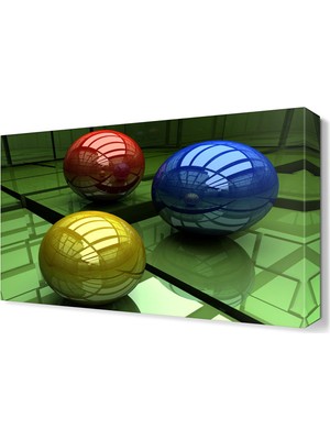 Dekor Sevgisi Renkli Toplar Tablosu 45x30 cm