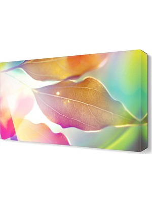 Dekor Sevgisi Pembe Yaprak Tablosu 45x30 cm