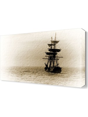 Dekor Sevgisi Dekoratif Kara Kalem Tablosu 45x30 cm