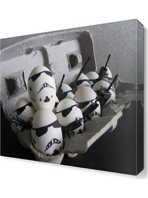 Dekor Sevgisi Gözlüklü Yumurtalar Tablosu 40x40 cm