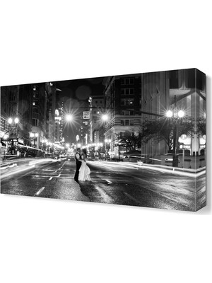 Dekor Sevgisi Yoldaki Gelin Damat Tablosu 45x30 cm