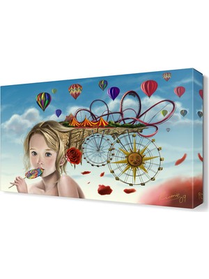 Dekor Sevgisi Paraşütler Tablosu 45x30 cm