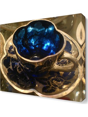 Dekor Sevgisi Mavi Fincan Tablosu 30x30 cm