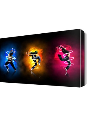 Dekor Sevgisi Dans Figürleri Canvas Tablo  45x30 cm